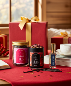 Aneha x Lheritier Luxury Gift Set – Purple Tea, Vanilla & Cinnamon with Lheritier Perfume Testers (Limited Edition)